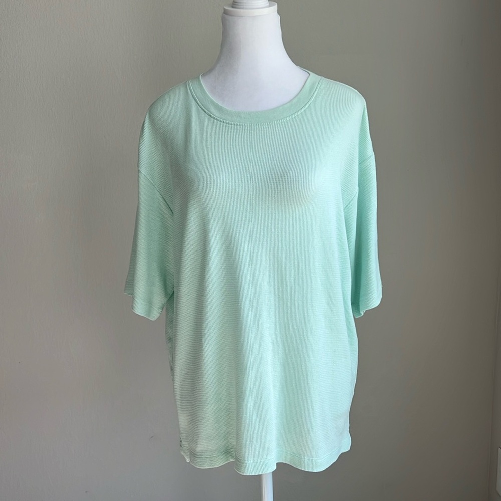 Rustic Souls women’s mint green, oversized thermal shirt